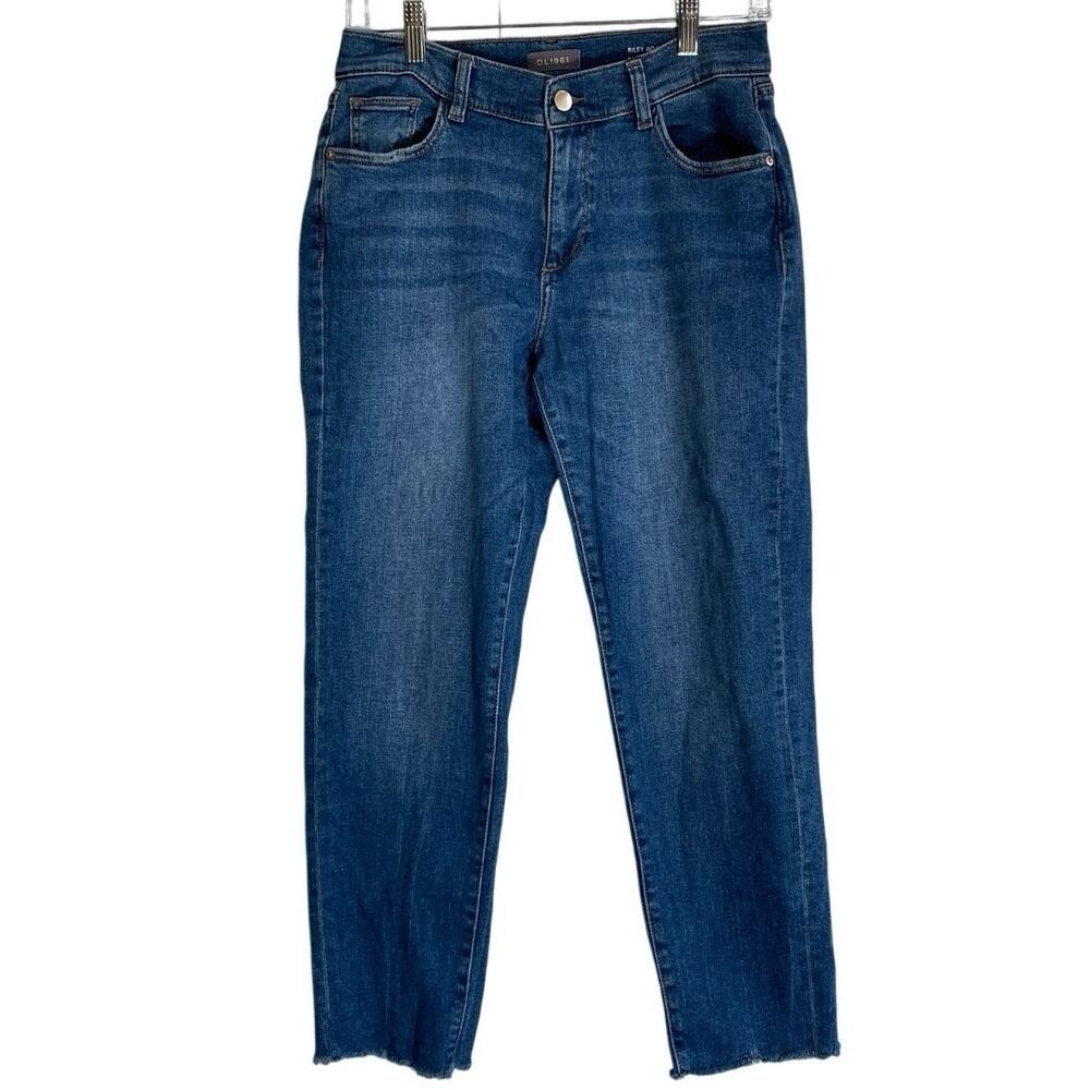 DL1961 Riley Boyfriend Straight Leg Raw Edge Hem‎ - Waterfront Size 25